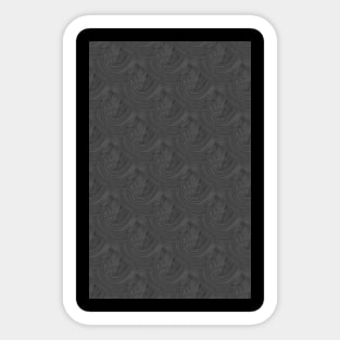 Charcoal Grey Swirl Dark Pattern Sticker